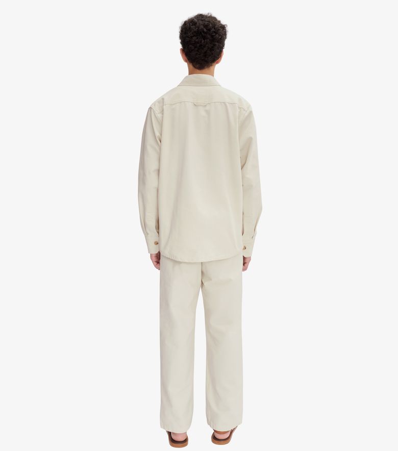 A.P.C. Surchemise Basile Brodée Poitrine Blanc Cassé