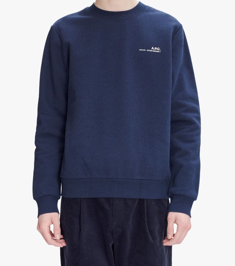 A.P.C. Sweat Standard Item Unisexe Marine Bleu Acier
