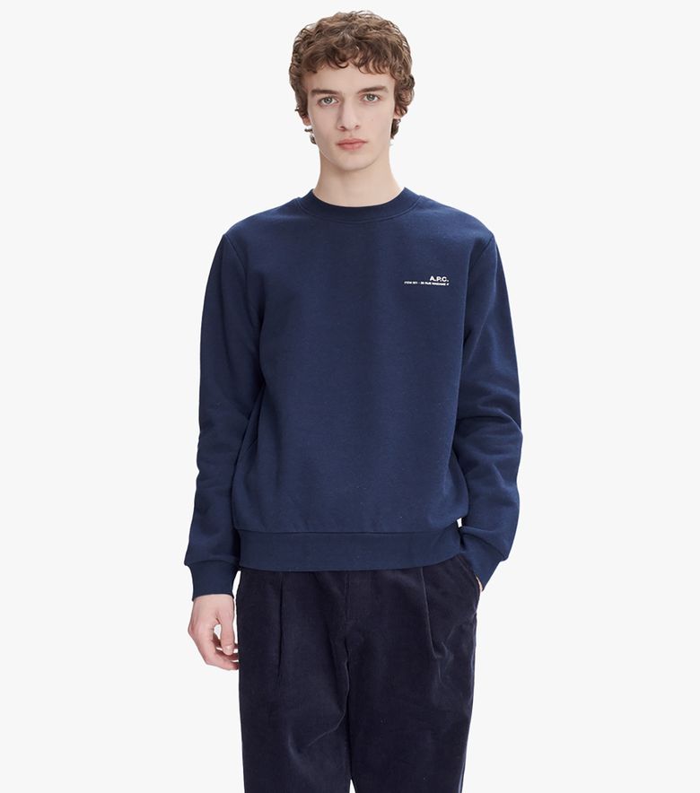 A.P.C. Sweat Standard Item Unisexe Marine bleu acier