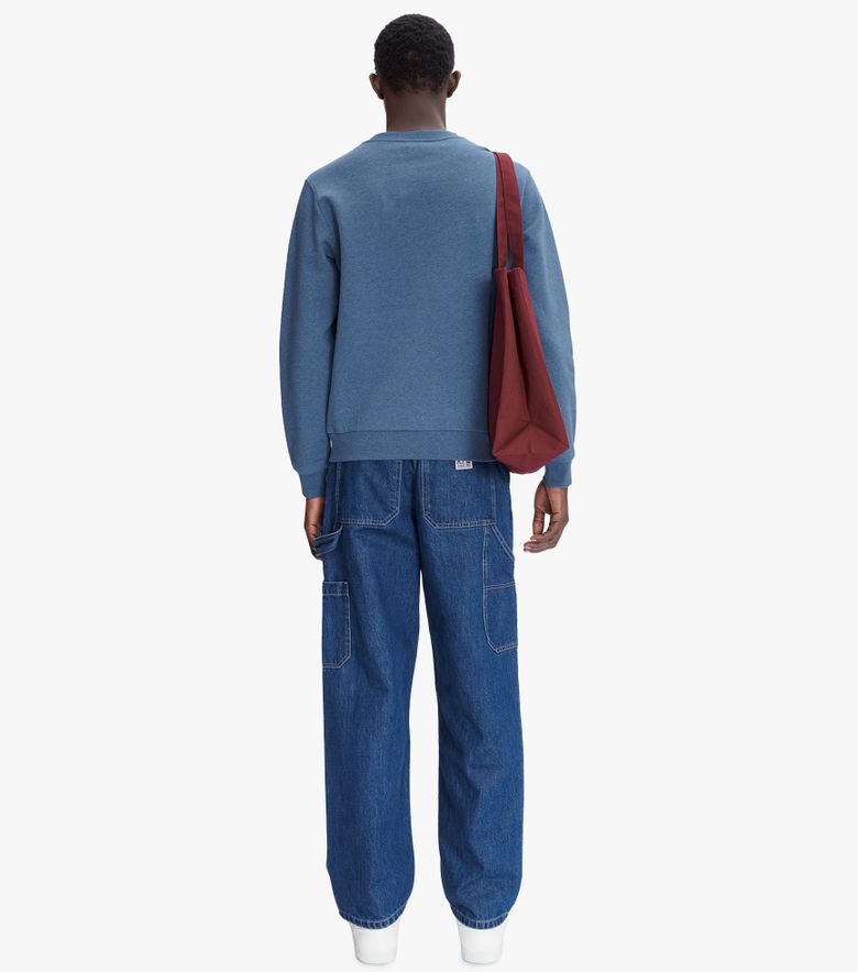 A.P.C. Sweat Standard Rue Madame Unisexe Bleu Acier Chiné / Off White