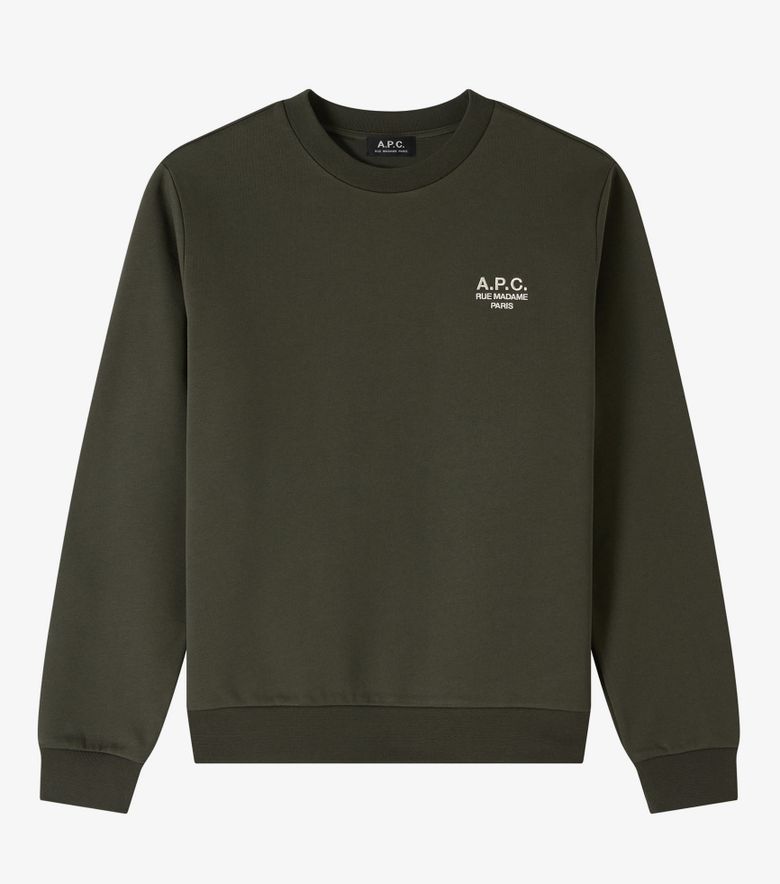 A.P.C. Sweat Standard Rue Madame Unisexe Kaki Militaire/écru