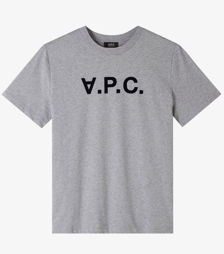 A.P.C. T-Shirt Standard Grand VPC Gris Chiné/Dark Navy