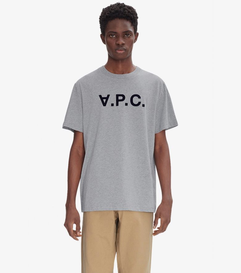 A.P.C. T-Shirt Standard Grand VPC Gris chiné/Dark navy