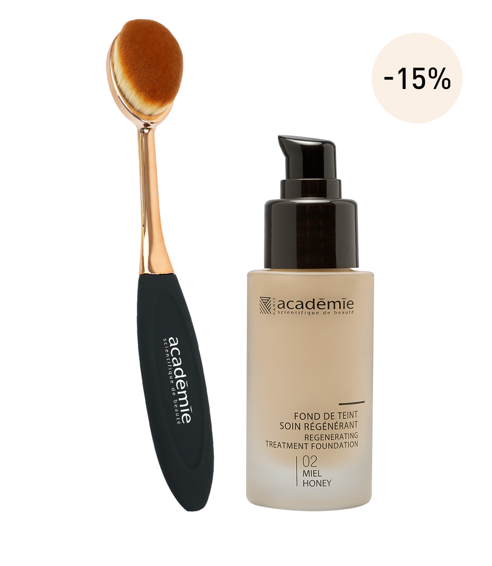 Academie Perfect Complexion Duo - Regenerating Care Foundation + Complexion Brush – Académie Groupe