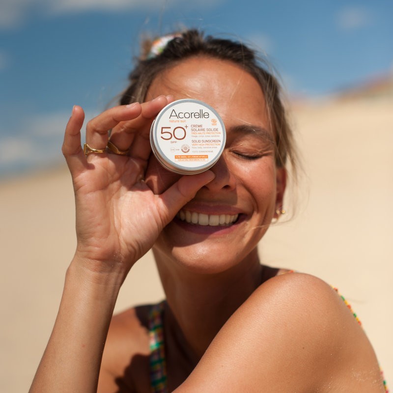Acorelle Crème Solaire Solide SPF50+ BIO Certifiée