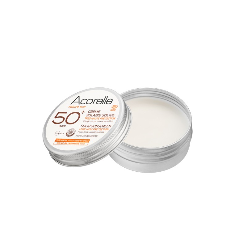 acorelle Crème Solaire Solide SPF50+ BIO Certifiée