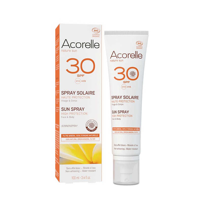 acorelle Spray Solaire Certifié BIO SPF30 100ml