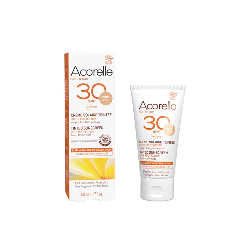 acorelle Crème Solaire Teintée Certifiée BIO SPF30 50ml