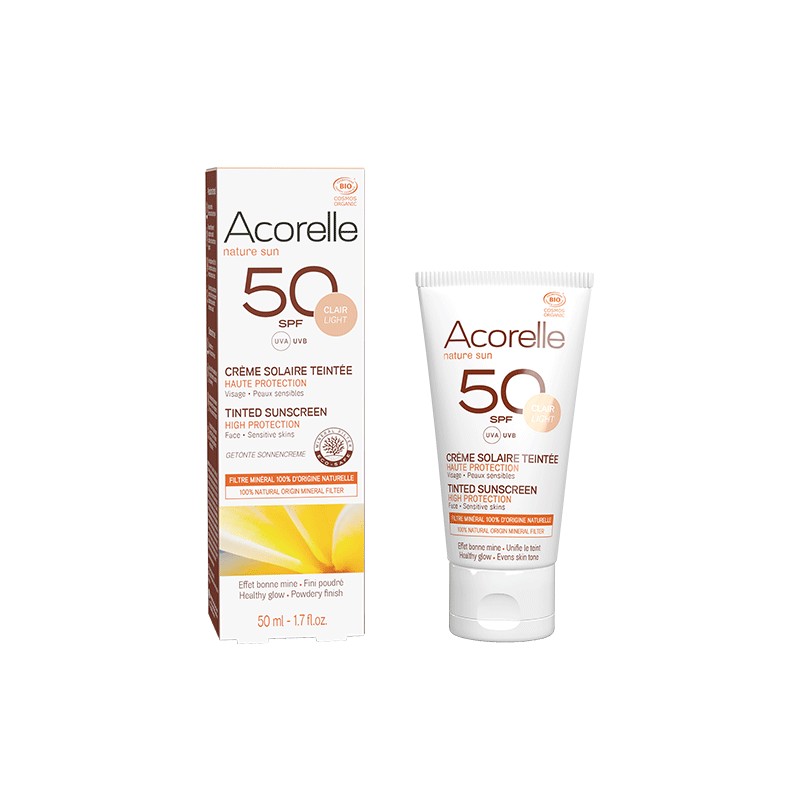 acorelle Crème Solaire Teintée Certifiée BIO SPF50 50ml