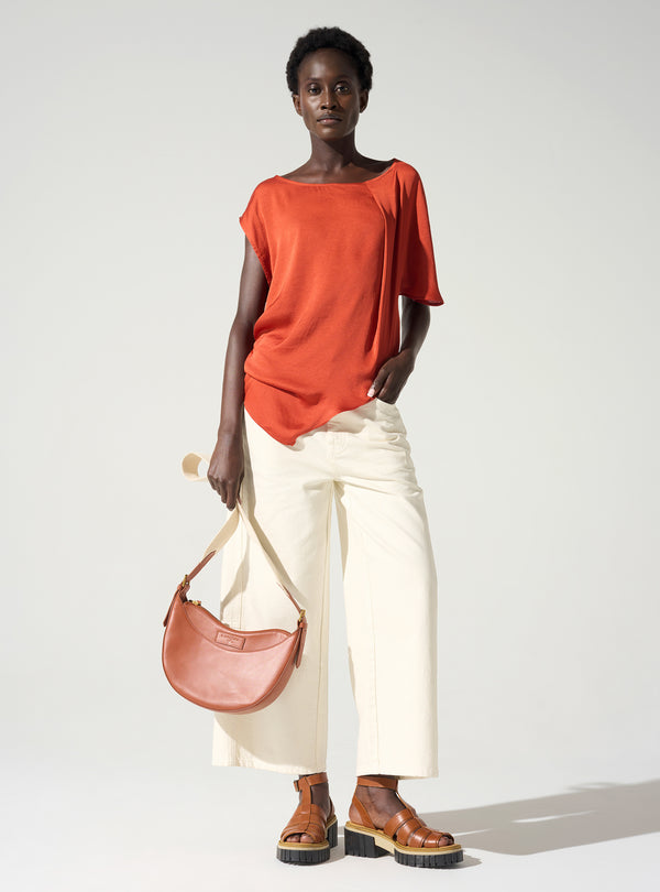 Acoté Blouse Asymétrique Encolure Bateau