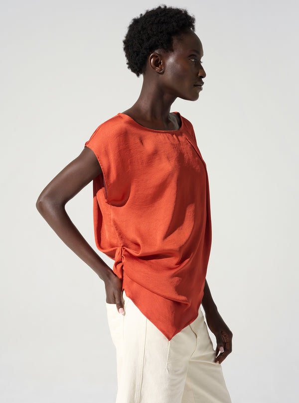 Acoté Blouse Asymétrique Encolure Bateau