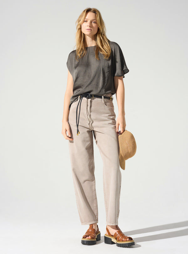 Acoté Blouse Asymétrique Encolure Bateau