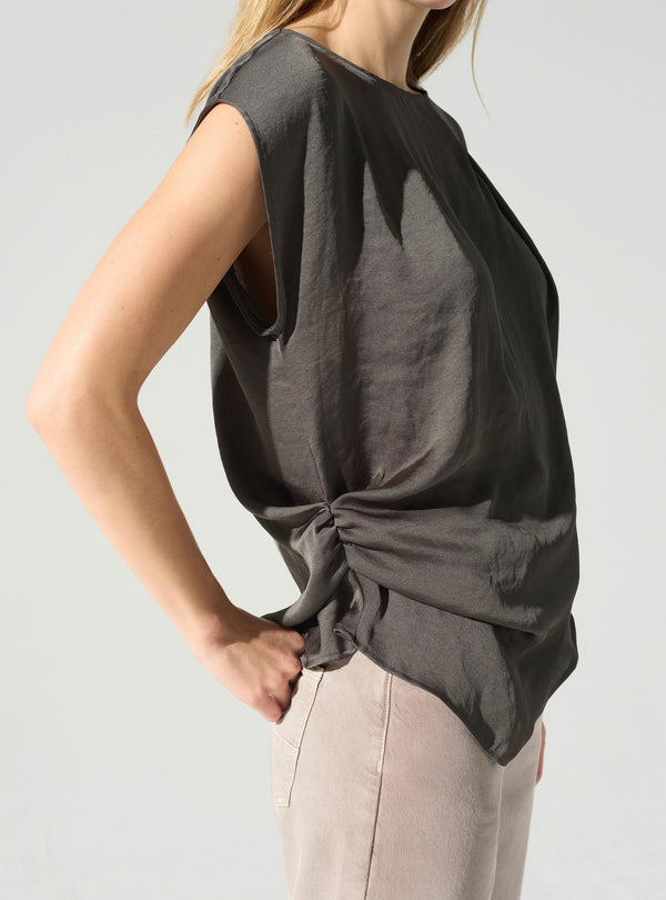 Acoté Blouse Asymétrique Encolure Bateau