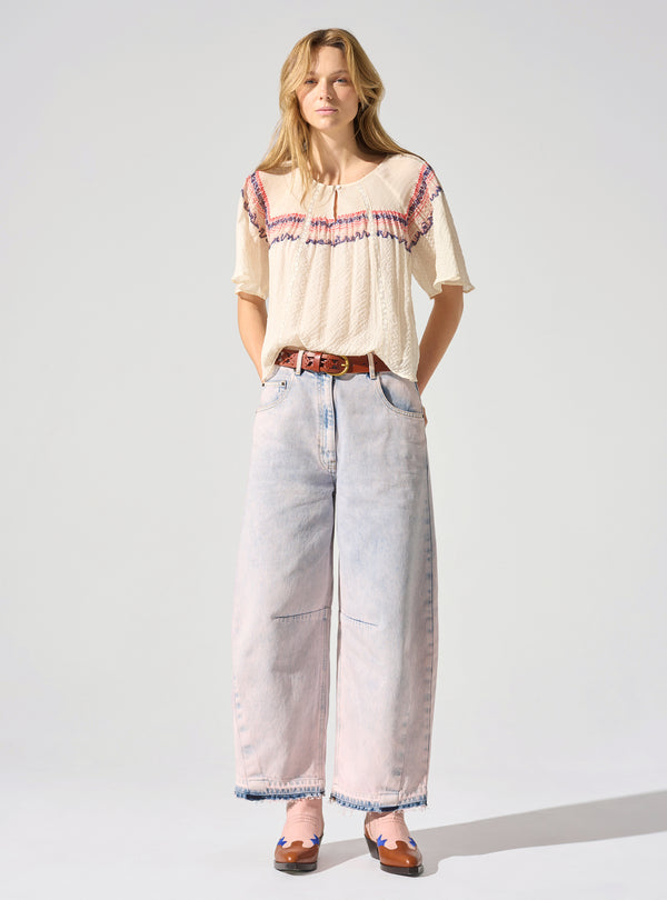 Acoté Blouse Manches Papillons