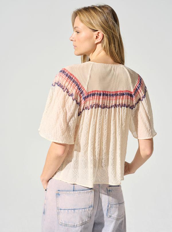 Acoté Blouse Manches Papillons