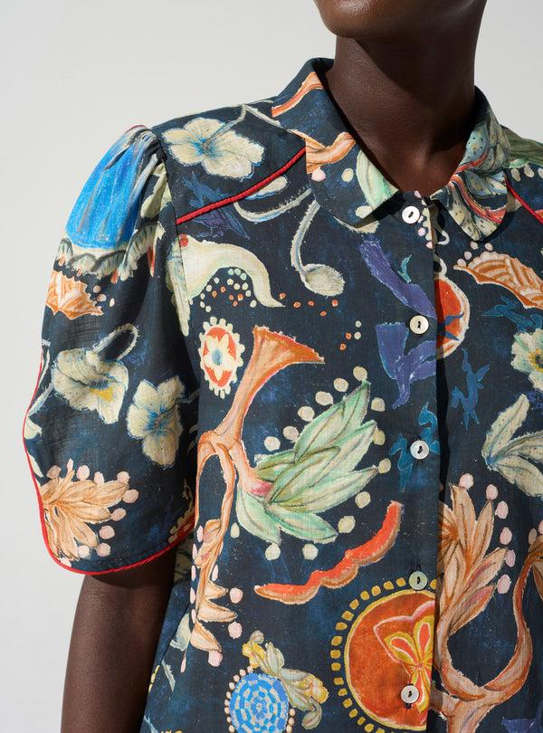 Acoté Chemise Manches Courtes Bouffantes