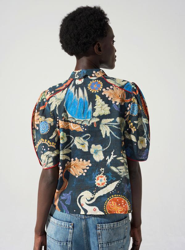 Acoté Chemise Manches Courtes Bouffantes