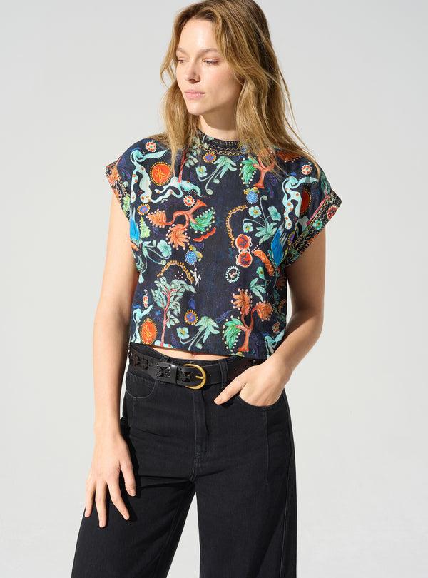 Acoté Crop Top Imprimé