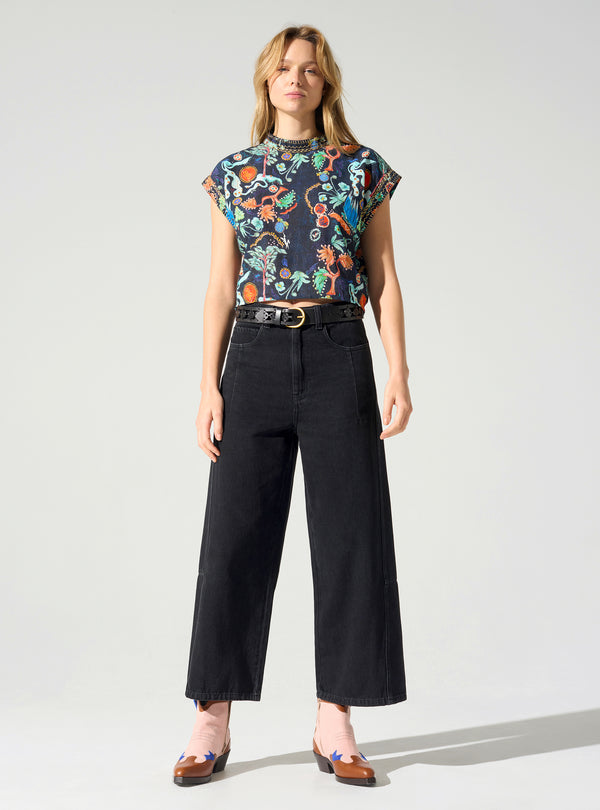 Acoté Crop Top Imprimé