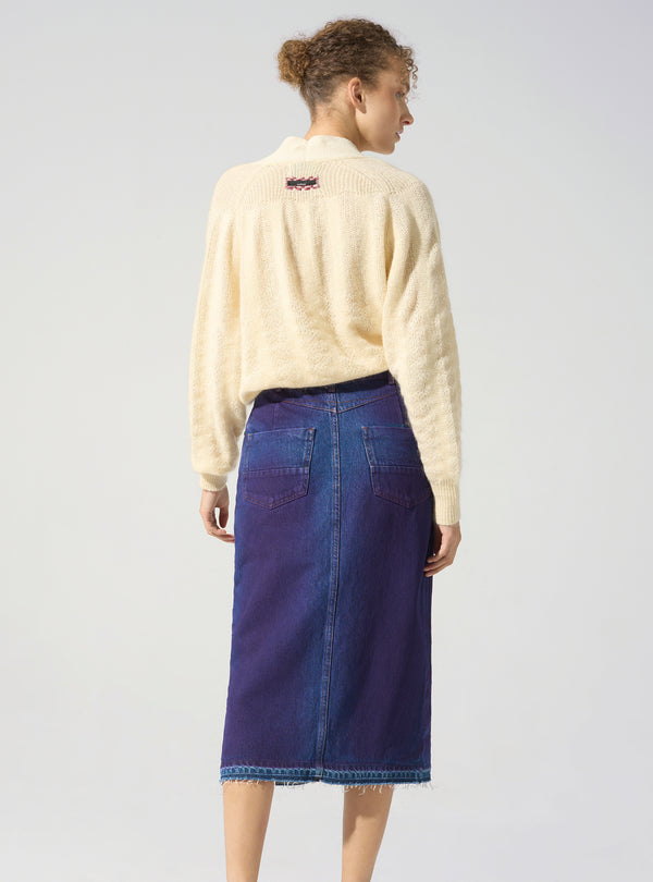 Acoté Jupe Droite Fendue