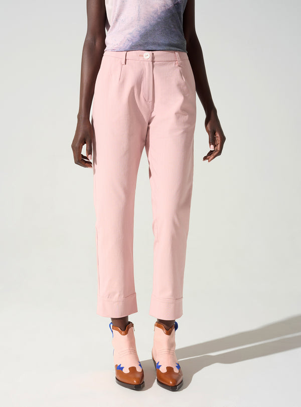 Acoté Pantalon Capri Avec Ceinture Passant