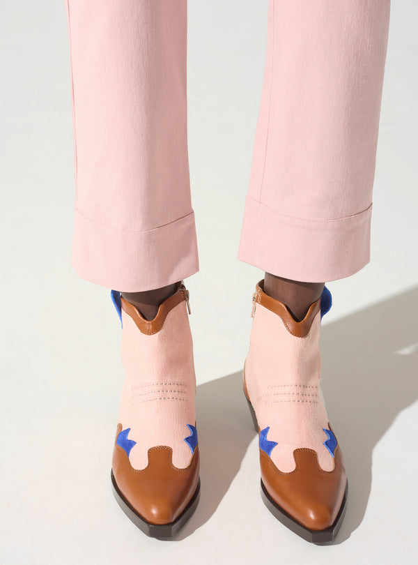 Acoté Pantalon Capri Avec Ceinture Passant