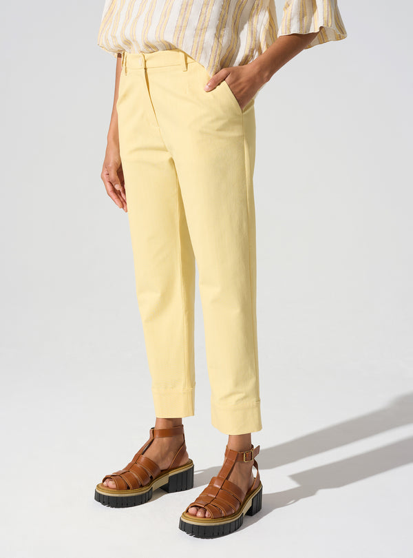 Acoté Pantalon Capri Avec Ceinture Passant