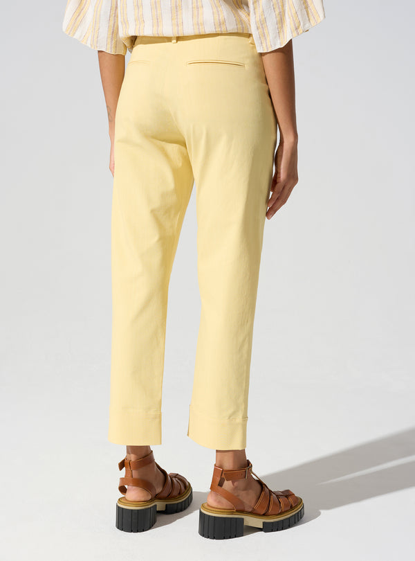 Acoté Pantalon Capri Avec Ceinture Passant