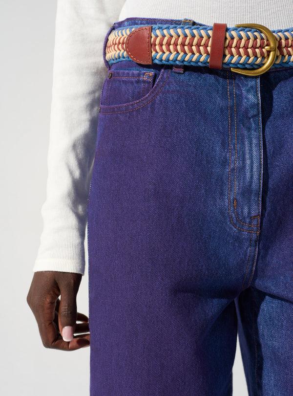 Acoté Pantalon Droit Taille Haute