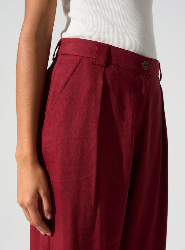 Acoté Pantalon Large Ceinture Anglaise