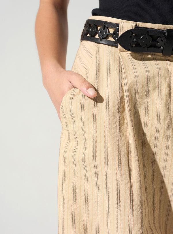 Acoté Pantalon Large Ceinture Anglaise