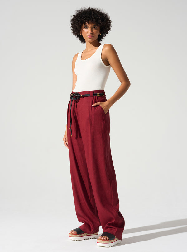 acoté Pantalon large ceinture anglaise
