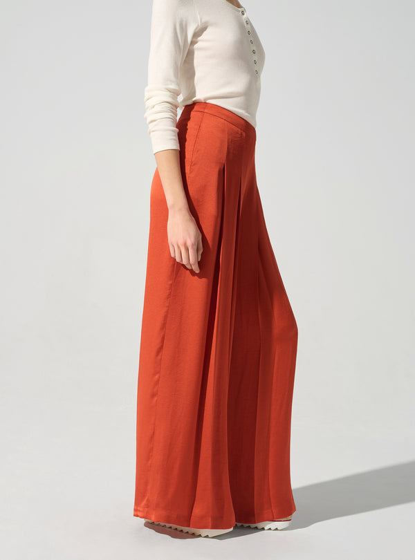Acoté Pantalon Large Fluide
