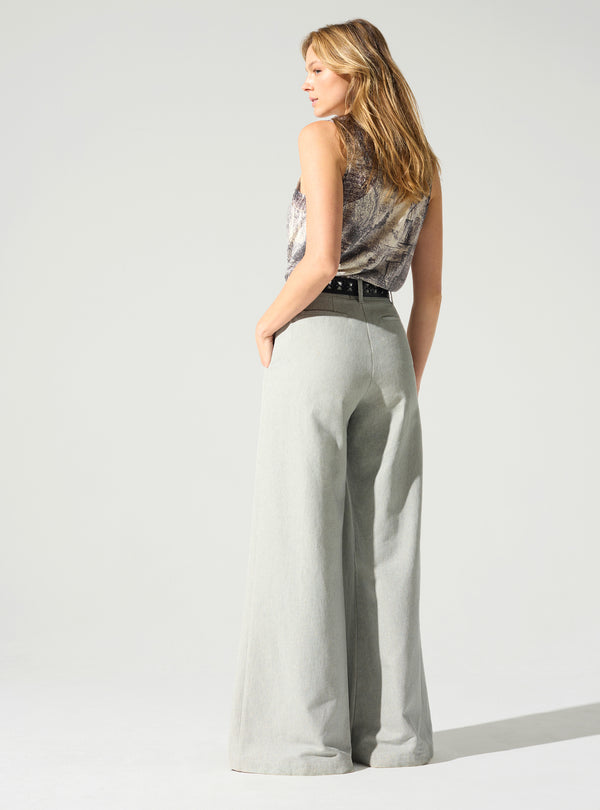 Acoté Pantalon Large Taille Haute