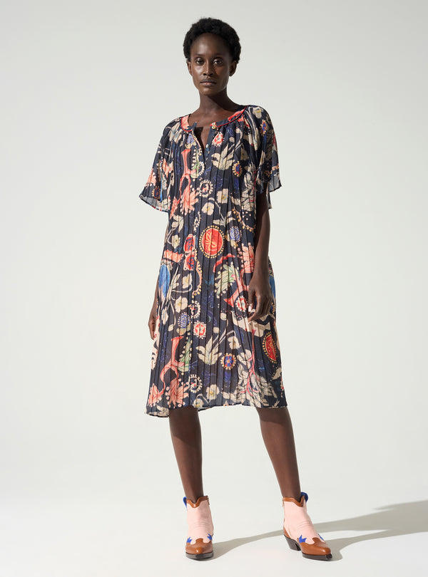 acoté Robe ample plissée