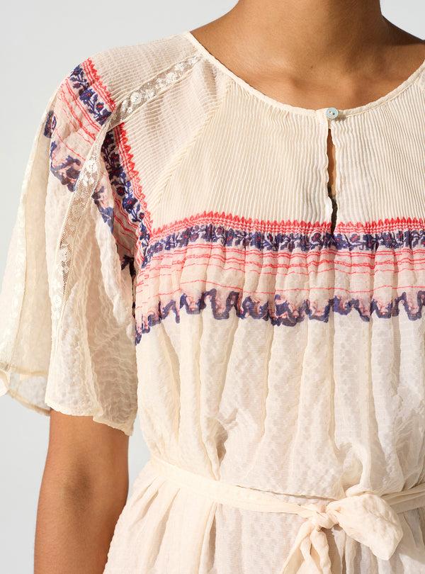 Acoté Robe Manches Courtes Esprit Papillons