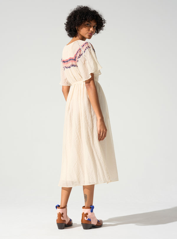 Acoté Robe Manches Courtes Esprit Papillons