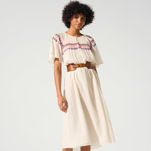 Acoté Robe Manches Courtes Esprit Papillons