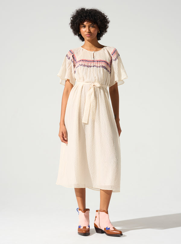 acoté Robe manches courtes esprit papillons