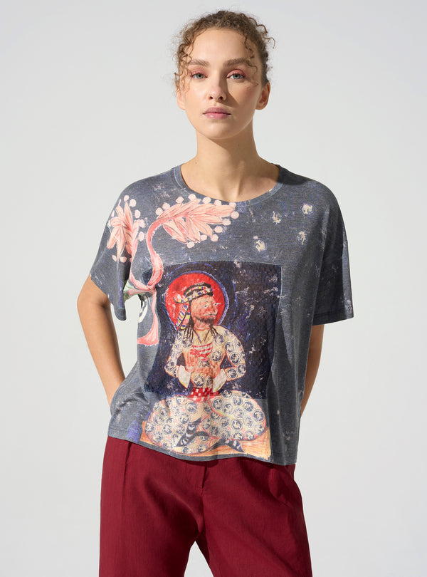 acoté T-shirt à motif