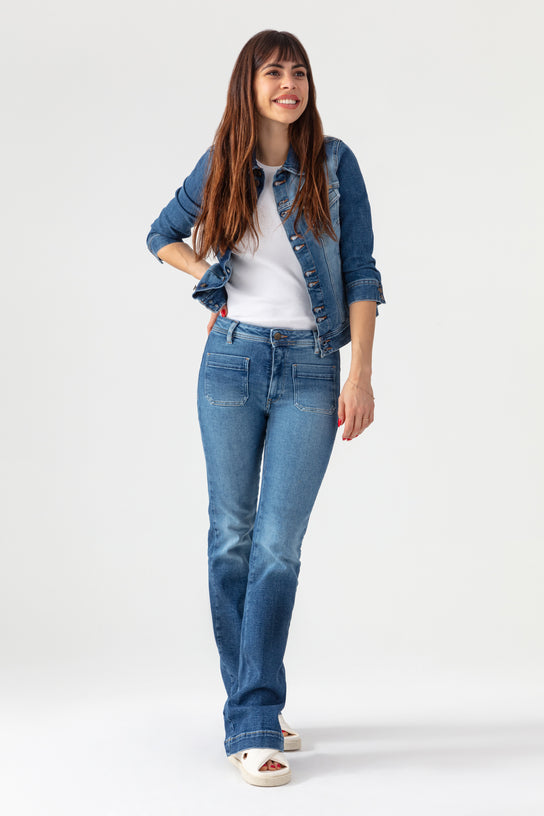 Acquaverde Blouson Carmen En Jean - Worn