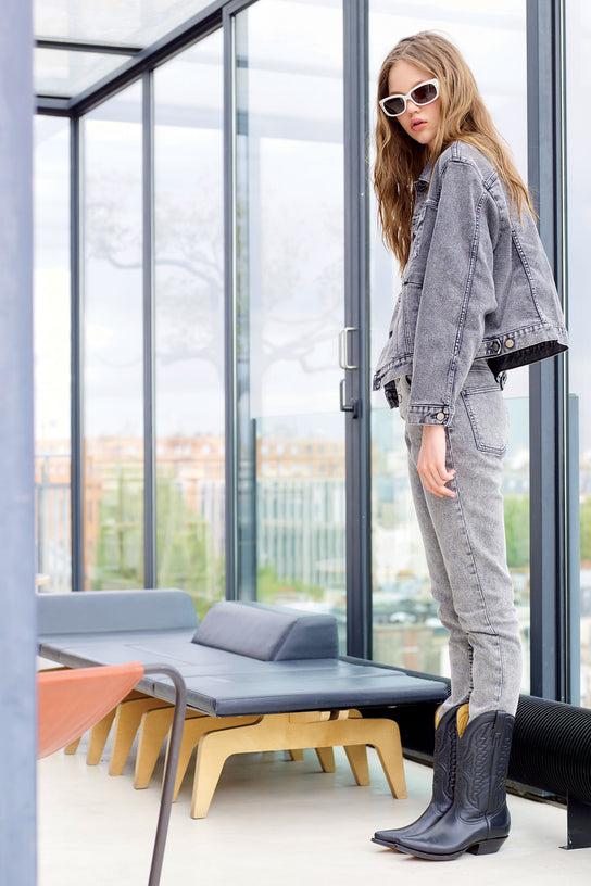 Acquaverde Blouson Terence En Jean - Black Vintage