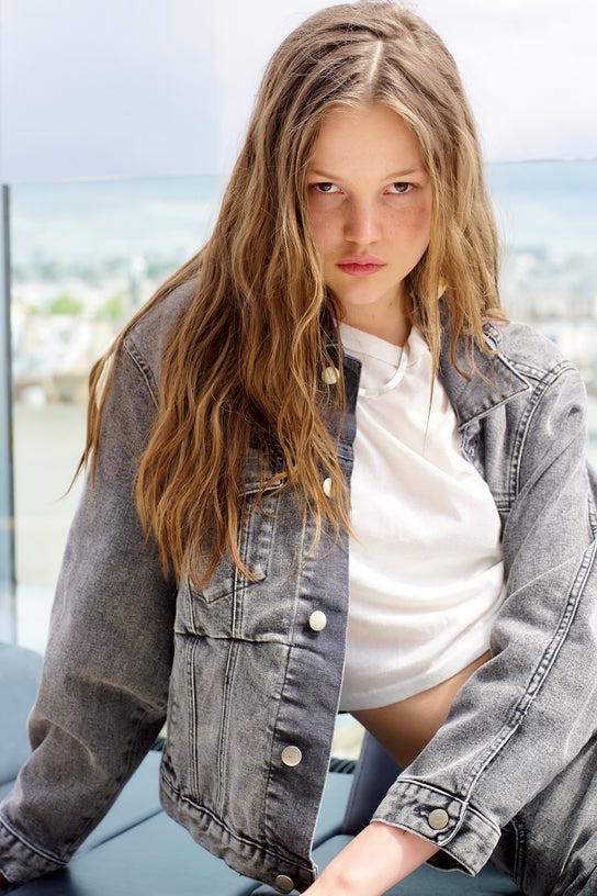 Acquaverde Blouson Terence en Jean - Black Vintage