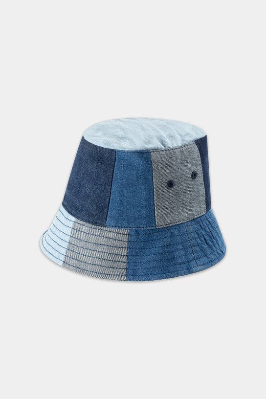 Acquaverde Bob En Patchwork De Denim - Indigo