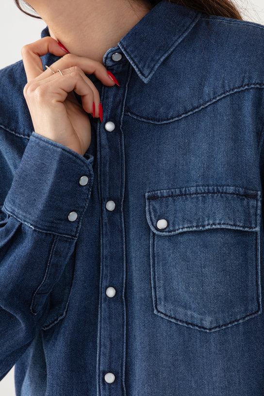 Acquaverde Chemise Clyde En Jean - Aged Wash