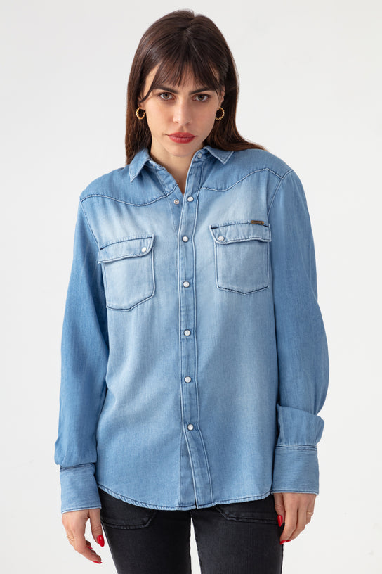 Acquaverde Chemise Clyde en Jean - Light Used