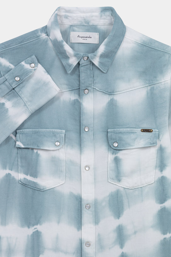Acquaverde Chemise Clyde - Tye&Dye Celadon/Ecru