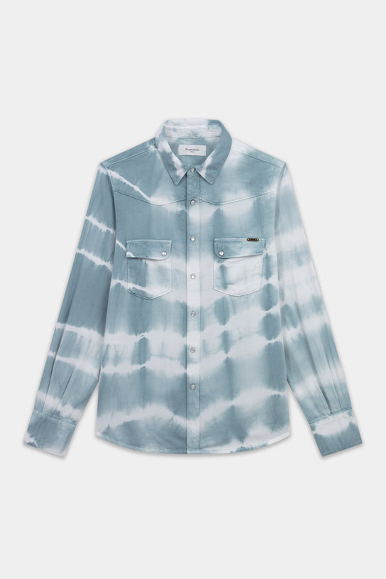 Acquaverde Chemise Clyde - Tye&Dye Celadon/Ecru