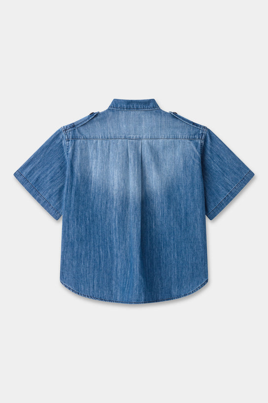 Acquaverde Chemise Cruise En Jean - Worn