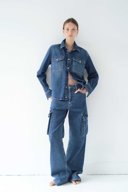 Acquaverde Chemise Topaze En Jean - Worn